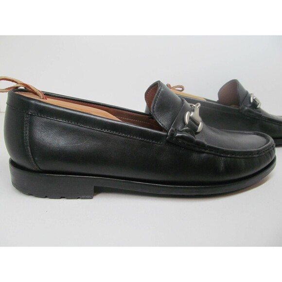 Allen Edmonds Mismatched Arezzo Mens Black Leather Horsebit Loafers Sizes READ - Picture 5 of 16